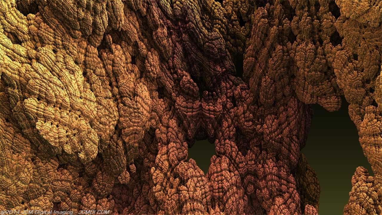 Still image from JCMDI's FOSSIL fractal animation created with Mandelbulb 3D